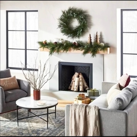 Threshold Studio McGee Pine & Eucalyptus Wreath AND matching garland! - Picture 5 of 5